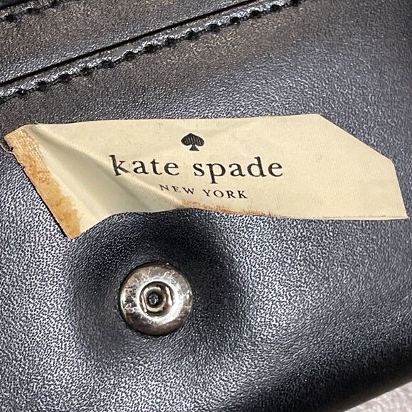 Kate Spade Darla Montford Park Black Leather Bow Key Ring Wallet - Picture 5 of 13